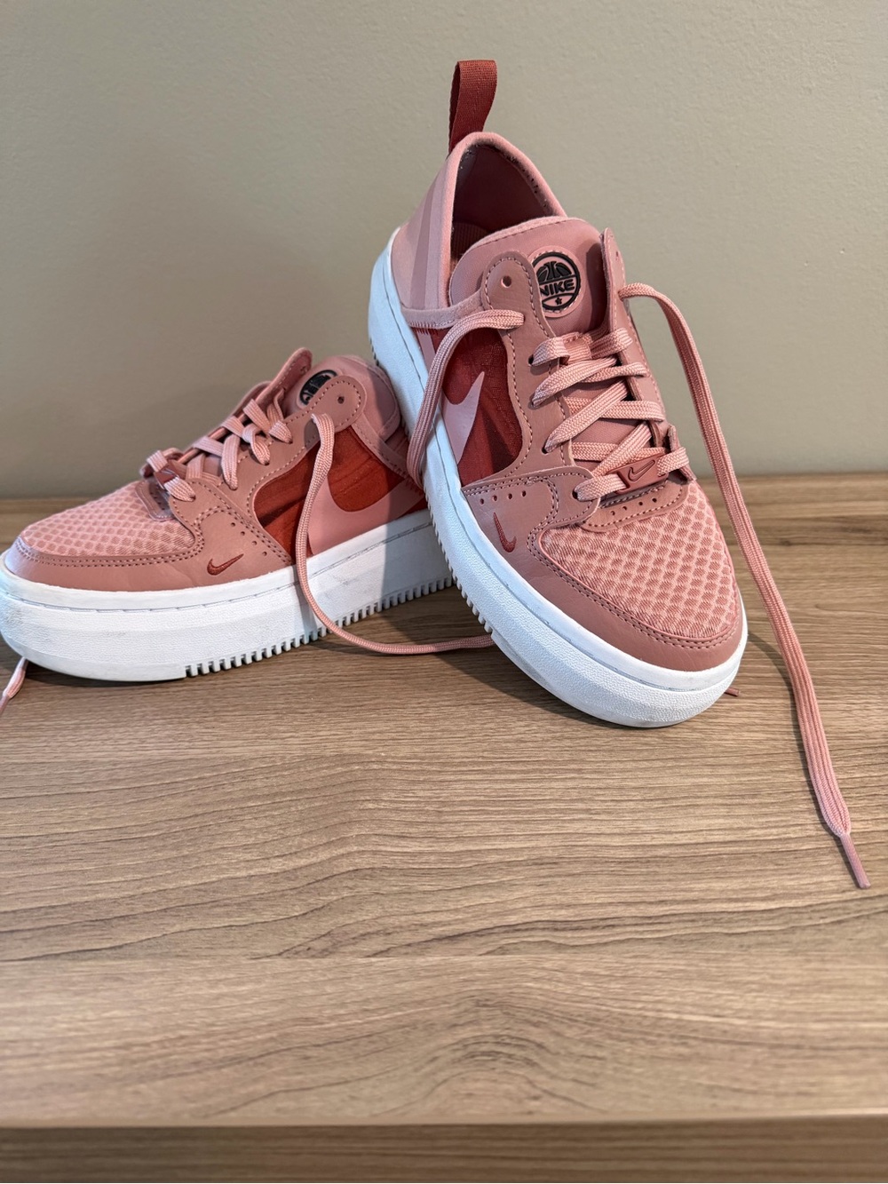 Nike Women's Court Vision Alta Platform Sneakers in Rusty Pink